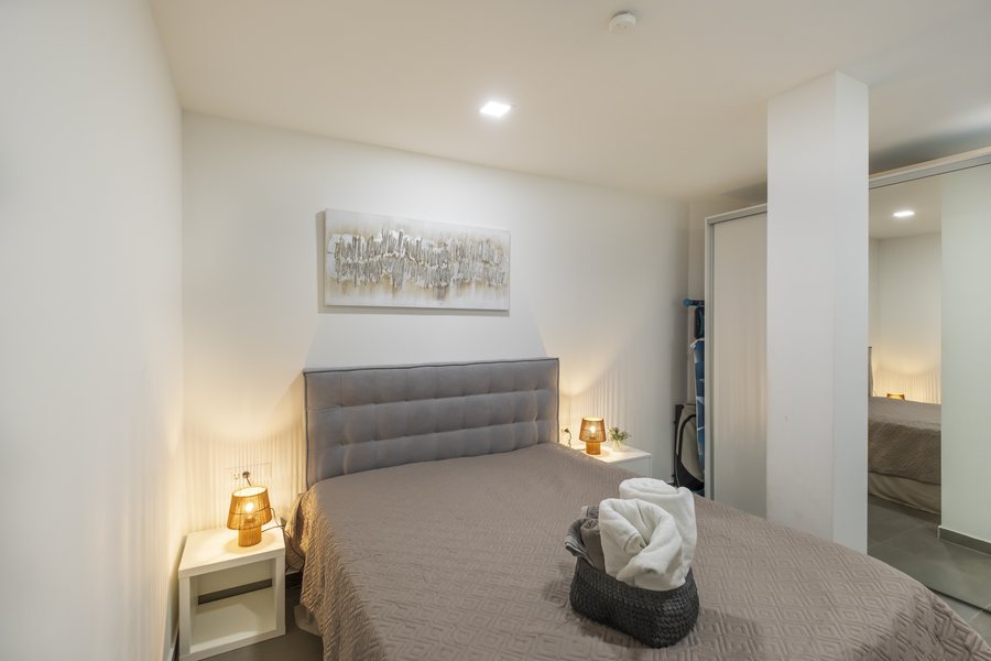 Bedroom 4, with the wardrobe beside the bed